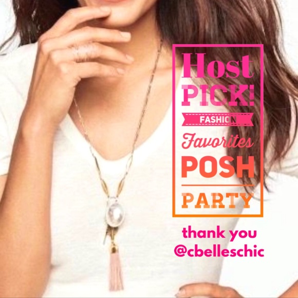 Stella & Dot | Leather & Crystal Quartz Mixed Metal Victoria Pendant Ne… - Picture 4 of 10